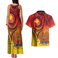 Papua New Guinea 50 Years Couples Matching Tank Maxi Dress and Hawaiian Shirt Motuan Motifs LT7 - Polynesian Pride