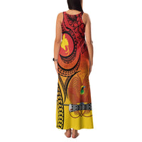 Papua New Guinea 50 Years Family Matching Tank Maxi Dress and Hawaiian Shirt Motuan Motifs LT7 - Polynesian Pride