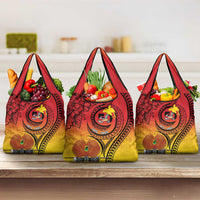 Papua New Guinea 50 Years Grocery Bag Motuan Motifs LT7 3-pack One Size Colorful - Polynesian Pride