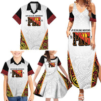 Personalized Papua New Guinea Family Matching Summer Maxi Dress and Hawaiian Shirt Hapi De bilong Indipendens PNG LT7 - Polynesian Pride