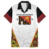 Personalized Papua New Guinea Family Matching Summer Maxi Dress and Hawaiian Shirt Hapi De bilong Indipendens PNG LT7 Dad's Shirt - Short Sleeve White - Polynesian Pride