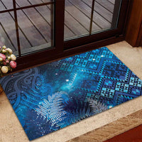 Aotearoa Taniko Matariki Rubber Doormat Cosmic Blue