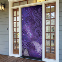 Aotearoa Taniko Matariki Door Cover Cosmic Violet