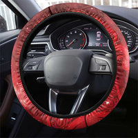 Aotearoa Taniko Matariki Steering Wheel Cover Cosmic Red