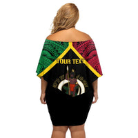 Vanuatu 44th Independence Anniversary Off Shoulder Short Dress LT7 - Polynesian Pride
