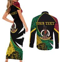 Vanuatu Independence Day Yumi 44 Couples Matching Short Sleeve Bodycon Dress and Long Sleeve Button Shirt