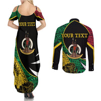 Vanuatu Independence Day Yumi 44 Couples Matching Summer Maxi Dress and Long Sleeve Button Shirt LT7 - Polynesian Pride