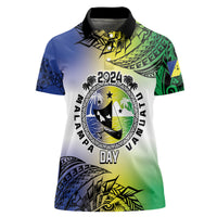 Malampa Day Women Polo Shirt Emblem Gradient Style