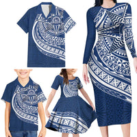 Tonga Queen Salote College Personalized Family Matching Long Sleeve Bodycon Dress and Hawaiian Shirt Ngatu Tokelaufeletoa Motifs LT7 - Polynesian Pride