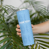 Tonga Apifo'ou Kolisi Personalized Skinny Tumbler Ngatu Tokelaufeletoa Motifs