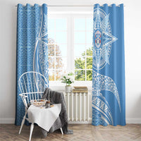 Tonga Apifo'ou Kolisi Personalized Window Curtain Ngatu Tokelaufeletoa Motifs