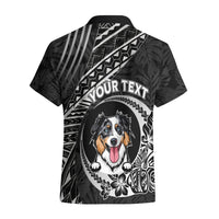 Personalised Polynesian Dog Hawaiian Shirt With Australian Shepherd - Crescent Style LT7 - Polynesian Pride