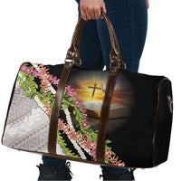 Hawaii Mokihana Mix Pikake Leis Mahalo 'Olelo Travel Bag Black LT7 - Polynesian Pride