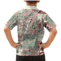 Aloha Hawaii Pastel Christmas Patchwork Family Matching Mermaid Dress and Hawaiian Shirt Classic Style - Polynesian Pride