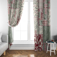 Aloha Hawaii Pastel Christmas Patchwork Window Curtain Classic Style - Polynesian Pride
