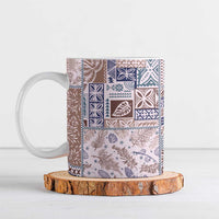 Aloha Hawaii Pastel Christmas Patchwork Ceramic Mug Rustic Style LT7 Beige - Polynesian Pride