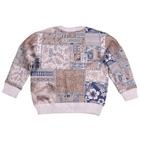 Aloha Hawaii Pastel Christmas Patchwork Kid Ugly Christmas Sweater Rustic Style - Polynesian Pride