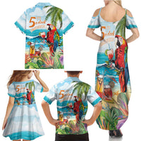 Aloha Hawaii Christmas Family Matching Summer Maxi Dress and Hawaiian Shirt It's 5 o'clock Somewhere