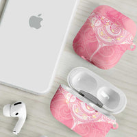 Breast Cancer Awareness Maori Aotearoa AirPods Case Manta Ray - Pink Glaze - Polynesian Pride