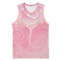Breast Cancer Awareness Maori Aotearoa Basketball Jersey Manta Ray - Pink Glaze - Polynesian Pride