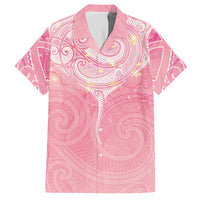 Breast Cancer Awareness Maori Aotearoa Hawaiian Shirt Manta Ray - Pink Glaze - Polynesian Pride
