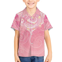 Breast Cancer Awareness Maori Aotearoa Hawaiian Shirt Manta Ray - Pink Glaze - Polynesian Pride