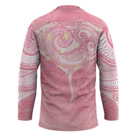 Breast Cancer Awareness Maori Aotearoa Hockey Jersey Manta Ray - Pink Glaze - Polynesian Pride