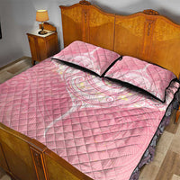 Breast Cancer Awareness Maori Aotearoa Quilt Bed Set Manta Ray - Pink Glaze - Polynesian Pride