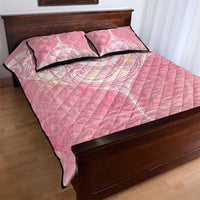 Breast Cancer Awareness Maori Aotearoa Quilt Bed Set Manta Ray - Pink Glaze - Polynesian Pride