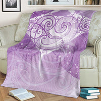 Epilepsy Awareness Maori Aotearoa Blanket Manta Ray - Purple Glaze - Polynesian Pride