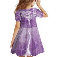 Epilepsy Awareness Maori Aotearoa Family Matching Summer Maxi Dress and Hawaiian Shirt Manta Ray - Purple Glaze LT7 - Polynesian Pride