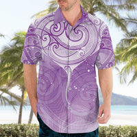 Epilepsy Awareness Maori Aotearoa Hawaiian Shirt Manta Ray - Purple Glaze - Polynesian Pride