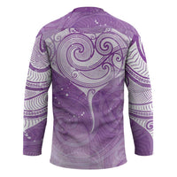 Epilepsy Awareness Maori Aotearoa Hockey Jersey Manta Ray - Purple Glaze - Polynesian Pride