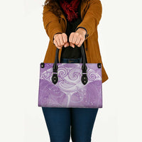 Epilepsy Awareness Maori Aotearoa Leather Bag Manta Ray - Purple Glaze - Polynesian Pride