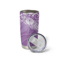Epilepsy Awareness Maori Aotearoa Tumbler Cup Manta Ray - Purple Glaze - Polynesian Pride