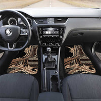 Samoa Siapo Mamanu Car Mats Plumeria Black Motifs