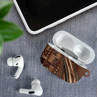 Pasifika Women's Day - Samoa Siapo Malu Tattoo Inspired AirPods Case Brown