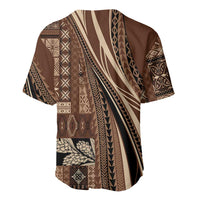 Pasifika Women's Day - Samoa Siapo Malu Tattoo Inspired Baseball Jersey Brown