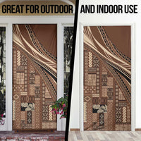 Pasifika Women's Day - Samoa Siapo Malu Tattoo Inspired Door Cover Brown