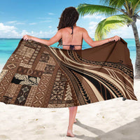 Pasifika Women's Day - Samoa Siapo Malu Tattoo Inspired Sarong Brown