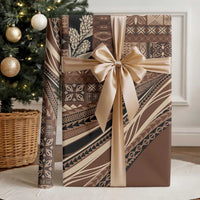 Pasifika Women's Day - Samoa Siapo Malu Tattoo Inspired Wrapping Paper Brown