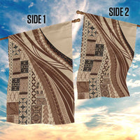 Pasifika Women's Day - Samoa Siapo Malu Tattoo Inspired Garden Flag Beige