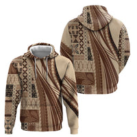 Pasifika Women's Day - Samoa Siapo Malu Tattoo Inspired Hoodie Beige