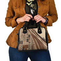 Pasifika Women's Day - Samoa Siapo Malu Tattoo Inspired Shoulder Handbag Beige