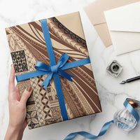 Pasifika Women's Day - Samoa Siapo Malu Tattoo Inspired Wrapping Paper Beige