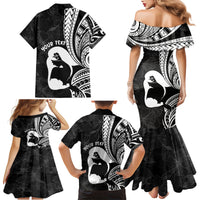 Mother's Day Family Matching Mermaid Dress and Hawaiian Shirt Polynesia Vintage Hibiscus - Black LT7 - Polynesian Pride