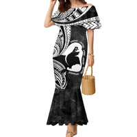 Mother's Day Family Matching Mermaid Dress and Hawaiian Shirt Polynesia Vintage Hibiscus - Black LT7 Mom's Dress Black - Polynesian Pride