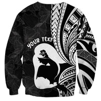 Mother's Day Sweatshirt Polynesia Vintage Hibiscus - Black
