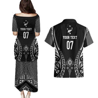 2025 Rugby Championship New Zealand Custom Couples Matching Puletasi and Hawaiian Shirt Poutama Motifs LT7 - Polynesian Pride