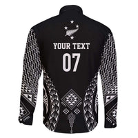 2025 Rugby Championship New Zealand Custom Family Matching Off The Shoulder Long Sleeve Dress and Hawaiian Shirt Poutama Motifs LT7 - Polynesian Pride